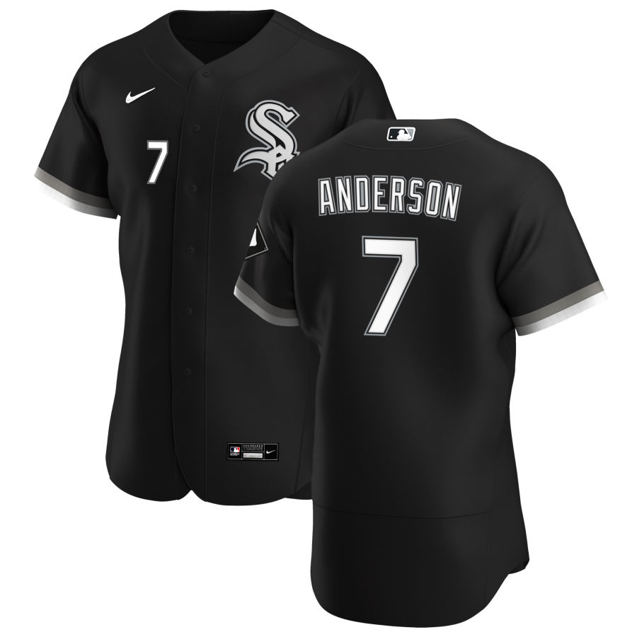Chicago White Sox #7 Tim Anderson Men Nike Black Alternate 2020 Authentic Player MLB Jersey